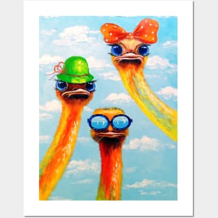 Friends ostriches Posters and Art